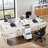 Melaniece Metal Base Computer Desk with Power Outlet-1106241949
