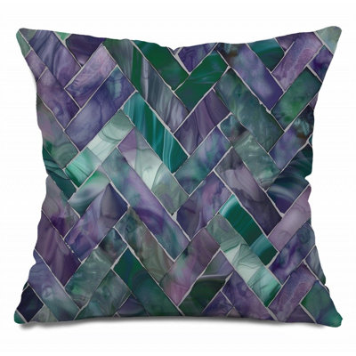 Coussin décoratif réversible en mélange de coton
