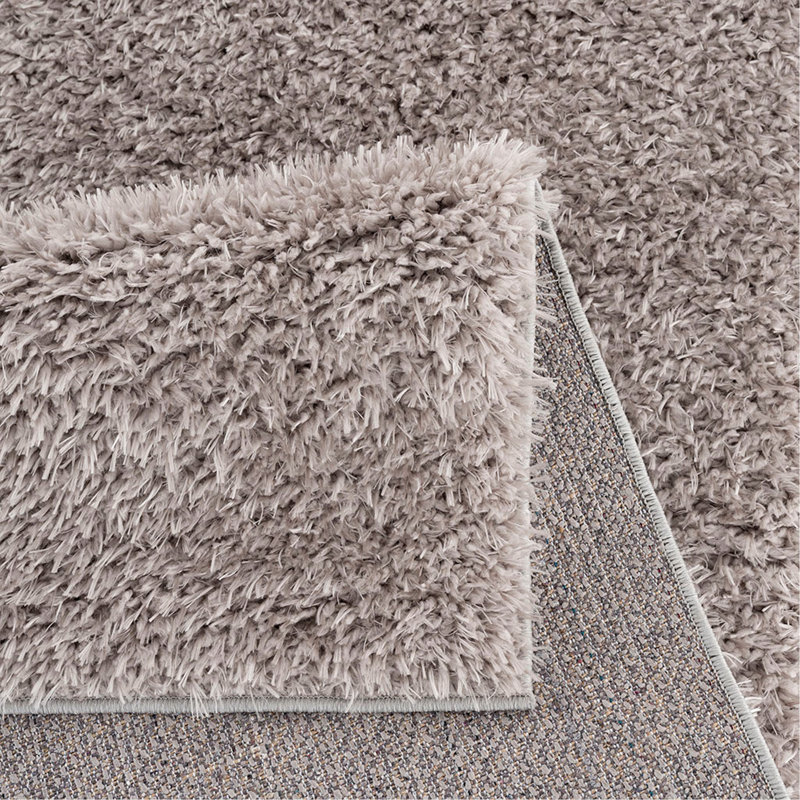 Soft Polyester Shag Area Rug, Rectangle 6'6" x 9'