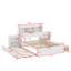 Lit plateforme pleine grandeur avec tablettes coulissantes, lit gigogne simple et 2 tiroirs-838586775