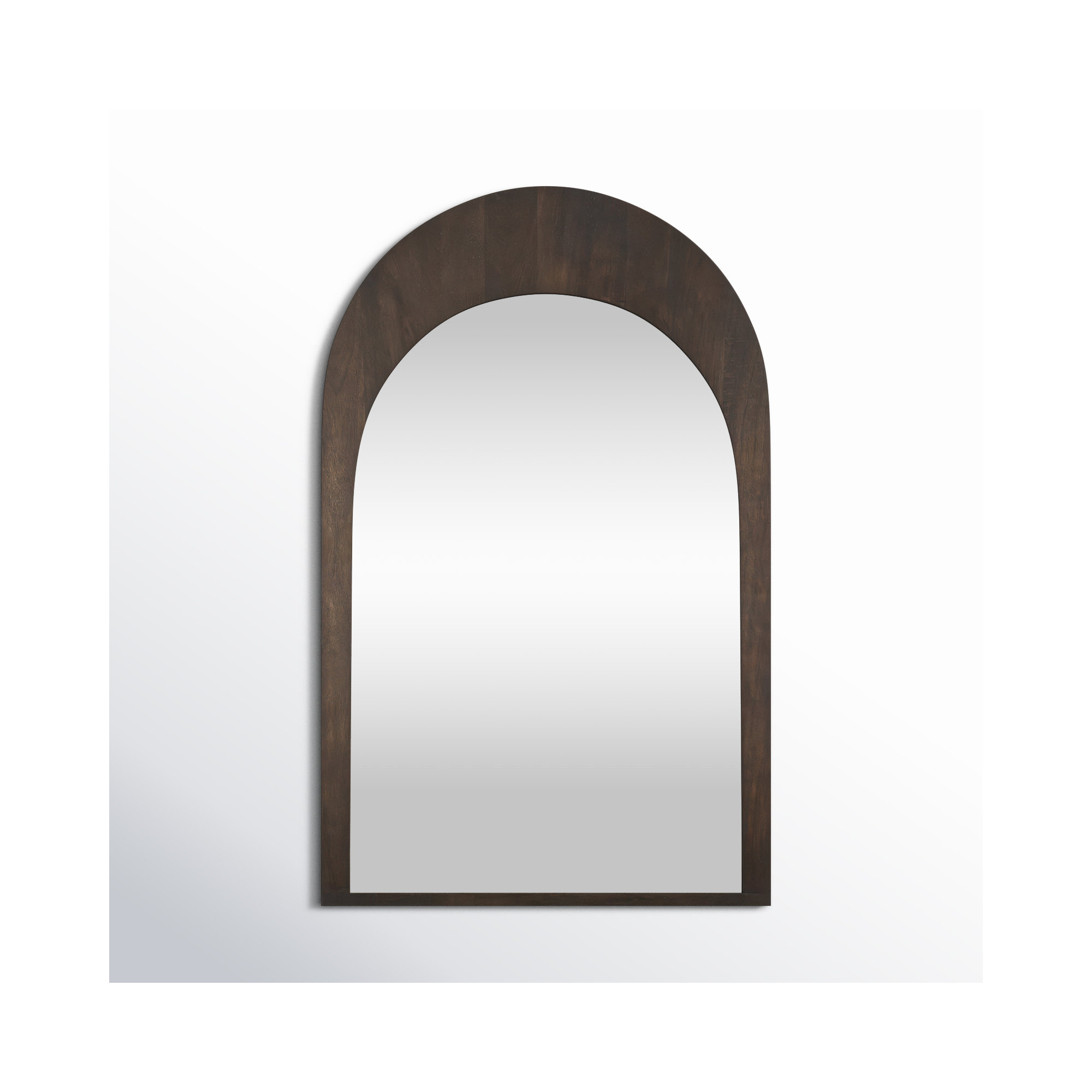 Vixe Solid Wood Mirror, Dark Brown, 48" x 30"