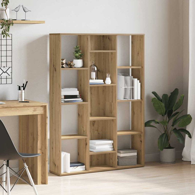 Nickens 140cm H x 100cm W Standard Bookcase, Artisan Oak