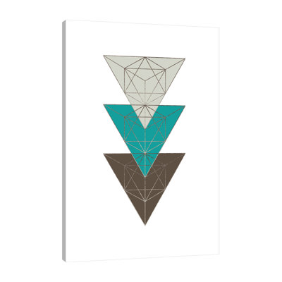 «Beige Mint Geometric 3» par Urban Epiphany, reproduction sur toile tendue