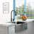 Matte Black Kitchen Faucet With Separate Handle, Modern Single Style, 360 Rotary Pull-Down For Precise Control, Solid Brass Build, Dual Spray Modes Washing And Filling, Easy To Keep Clean, 16.9