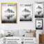 «Black Winter Tree Silhouettes On Lake Island - River», art mural-1324069373-1324069361