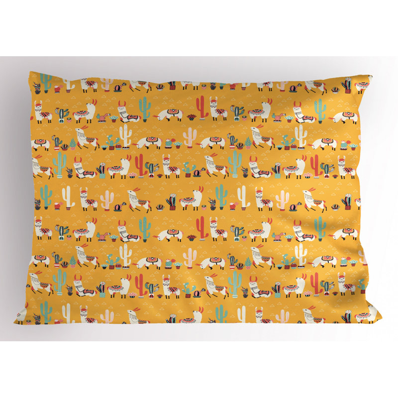 Taie décorative llama boho, Simple