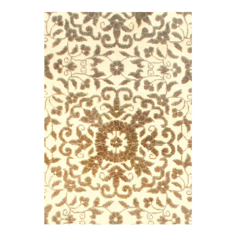 Canvello Beige Modern Rug V.Silk Rug - 4'X6'