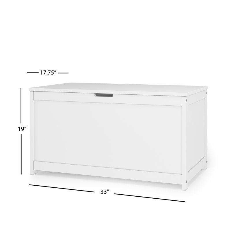 Harmony 33" Toy Storage Bench, Matte White