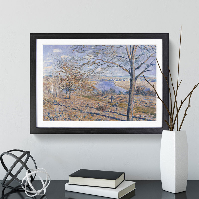 Autumn Effect by Alfred Sisley - Picture Frame Graphic Art, 36cm H x 48cm W x 2cm D, Black Framed