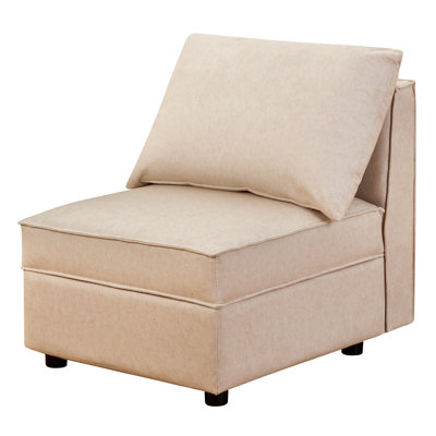 Dulvert 26" W Upholstered Armless Chair Sofa Module With Storage