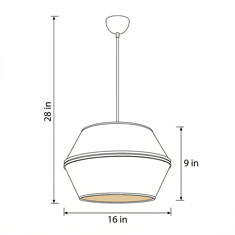 Luminaire suspendu géométrique à 1 lumière Aurelius