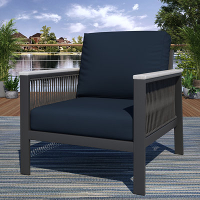 Chaise de patio avec coussins Sunbrella® Townsend
