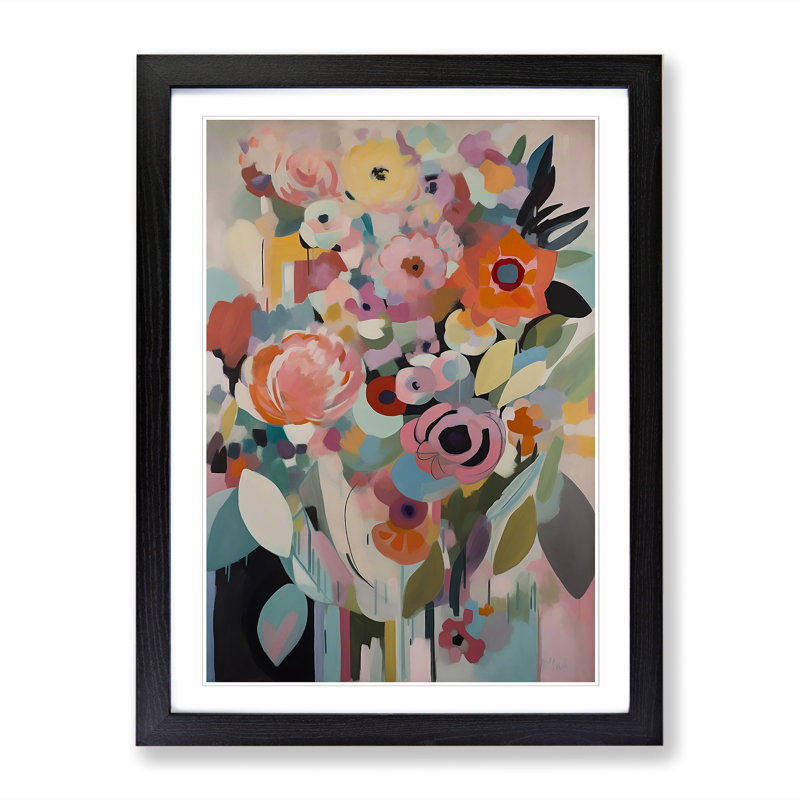 Orphism Flowers Vol.10 - Picture Frame Print, Black, 34cm H x 25cm W x 2cm D
