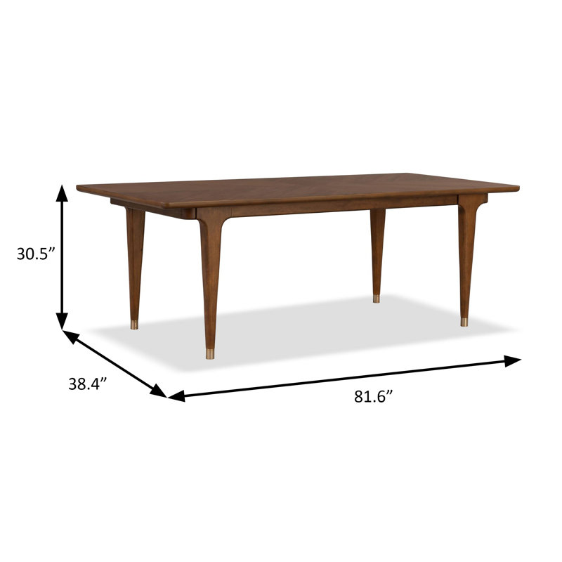 Table de salle à manger 81,6 po Mid-Century