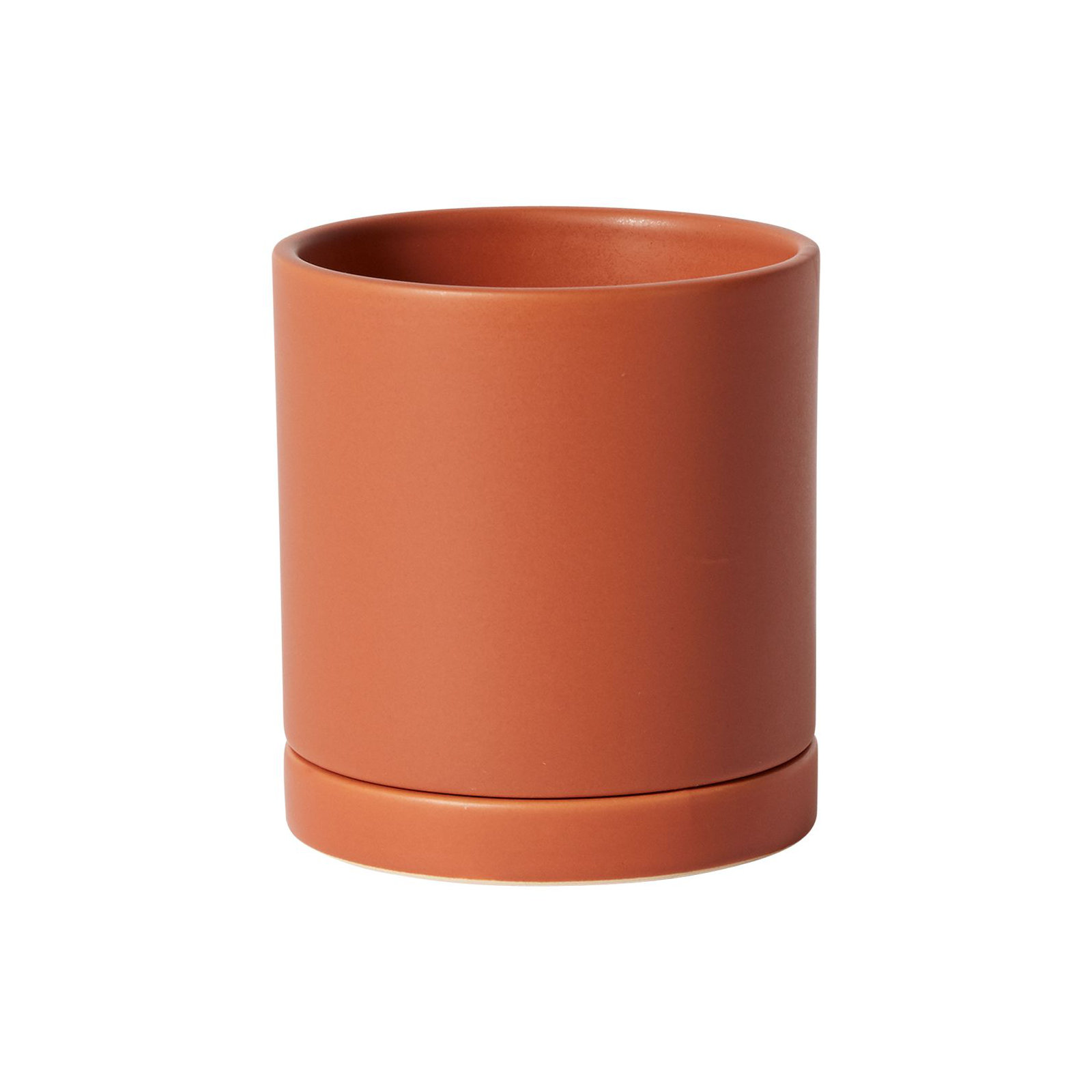Carlotta Ceramic Pot Planter, 4.75" H x 4.25" W x 4.25" D, Terracotta