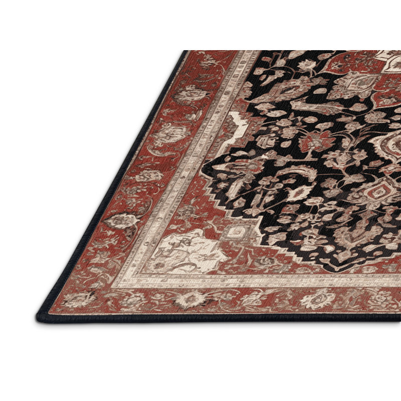 Tapis brun lavable à la machine, Rectangle 4pi x 6 pi