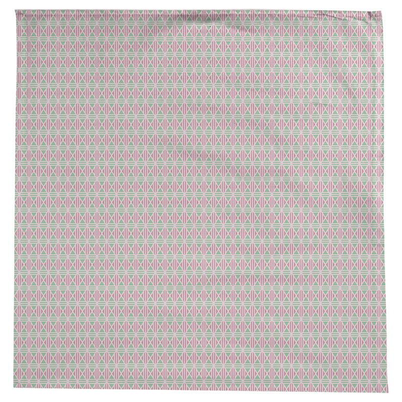 Leffel Lined Diamonds Tablecloth, Pink/Teal