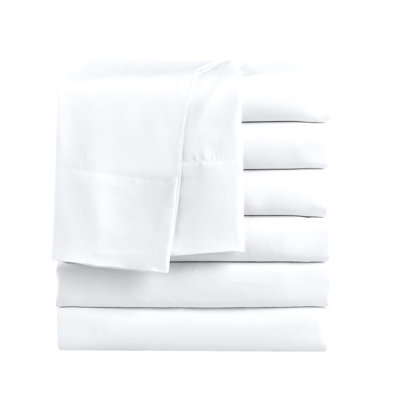Twin Flat Sheets Only, Pack Of 6, Soft Microfiber Bedding Sheets For Home, Salons, Hotels, Bulk Flat Sheets Only Twin Size (White)