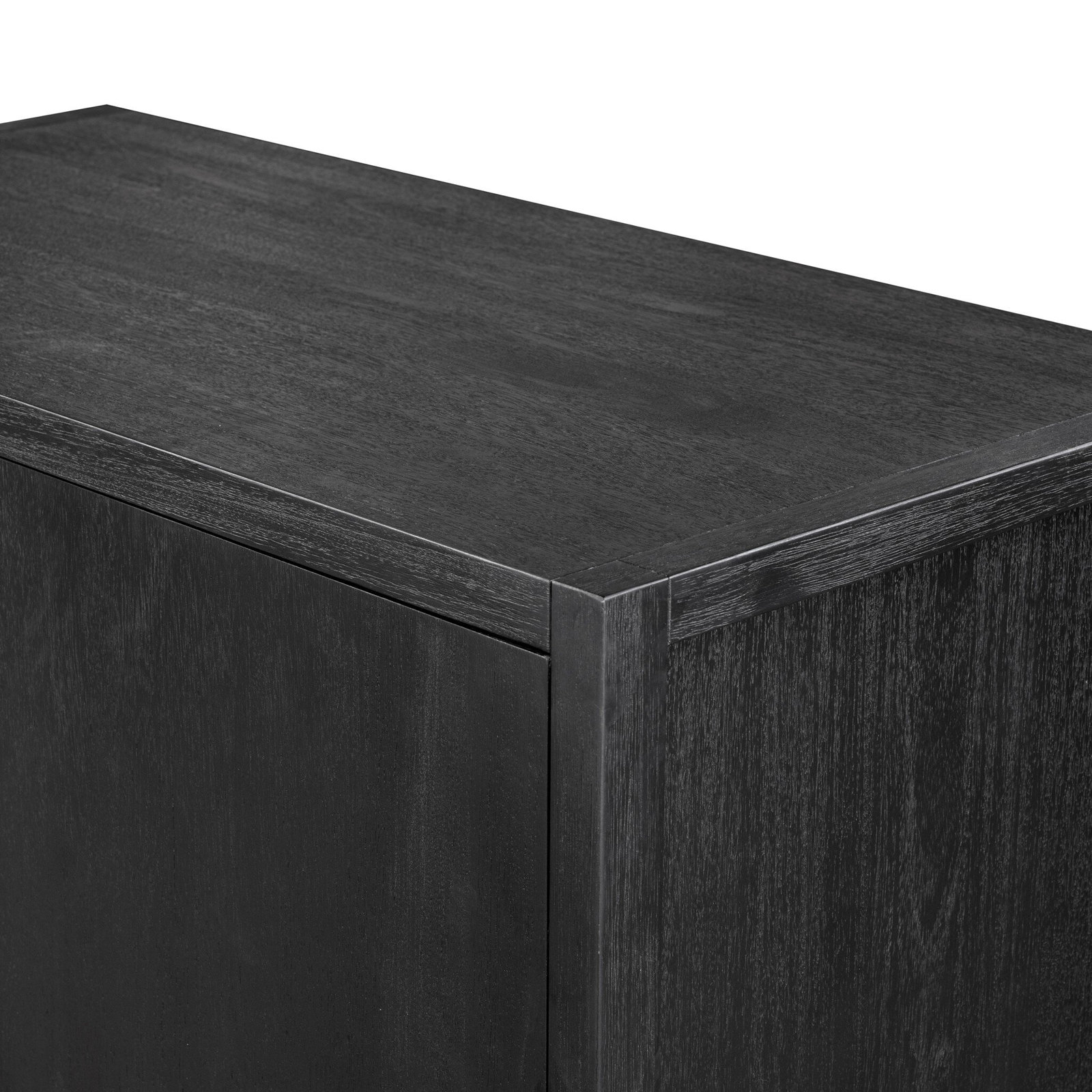Nerida 40" Acacia Dresser, Brushed Black Acacia Solid
