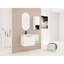 Armoire de salle de bain 24 po avec lavabo en céramique et boîte latérale