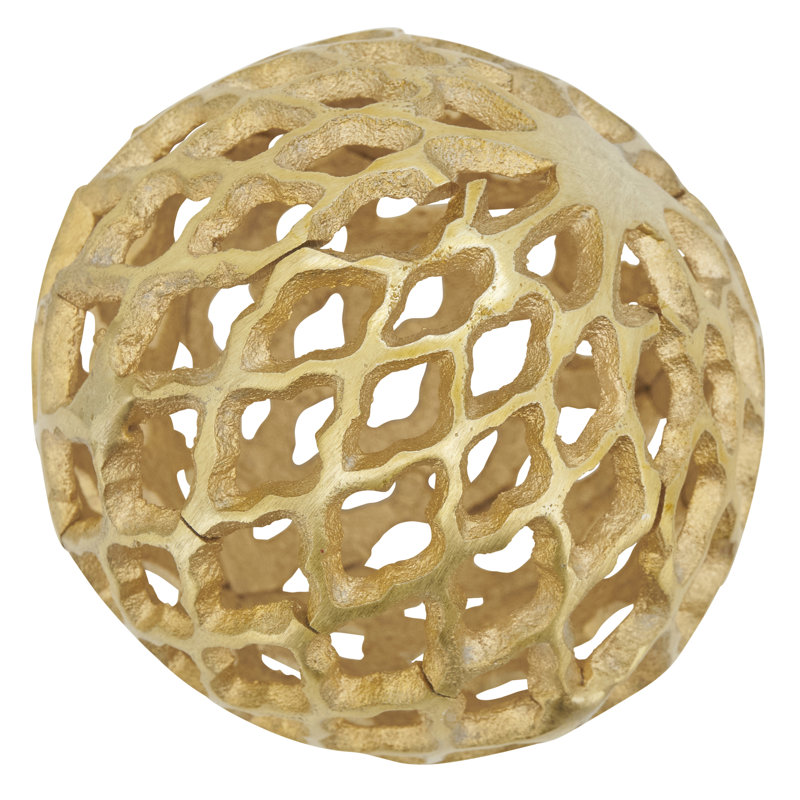 Handcrafted Moroccan Accent Orb, 3" H x 3" W x 3" D
