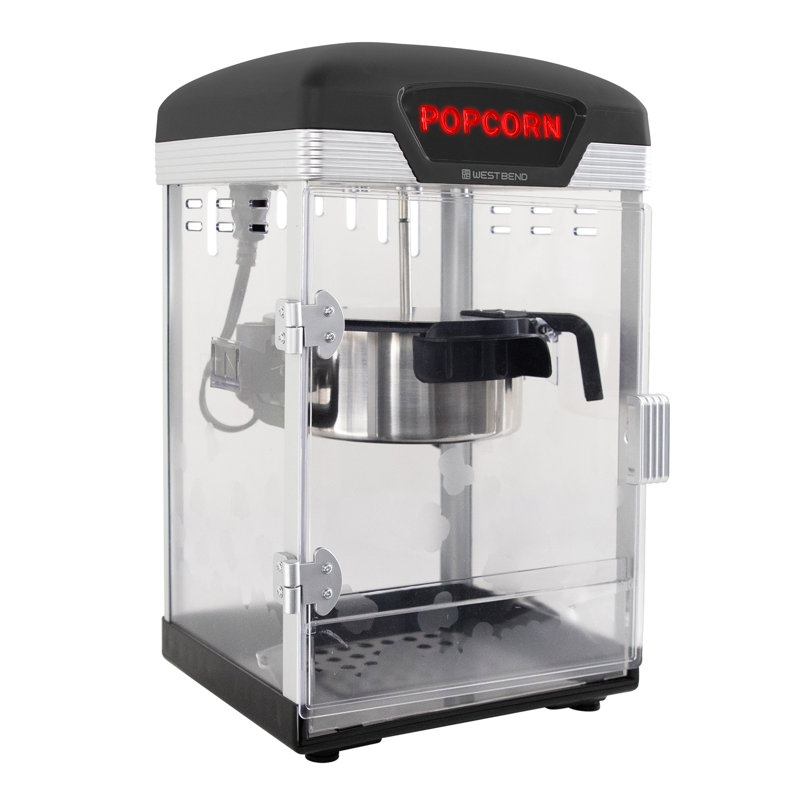 West Bend Theater Crazy 4 Qt. Popcorn Machine, In Black, Black