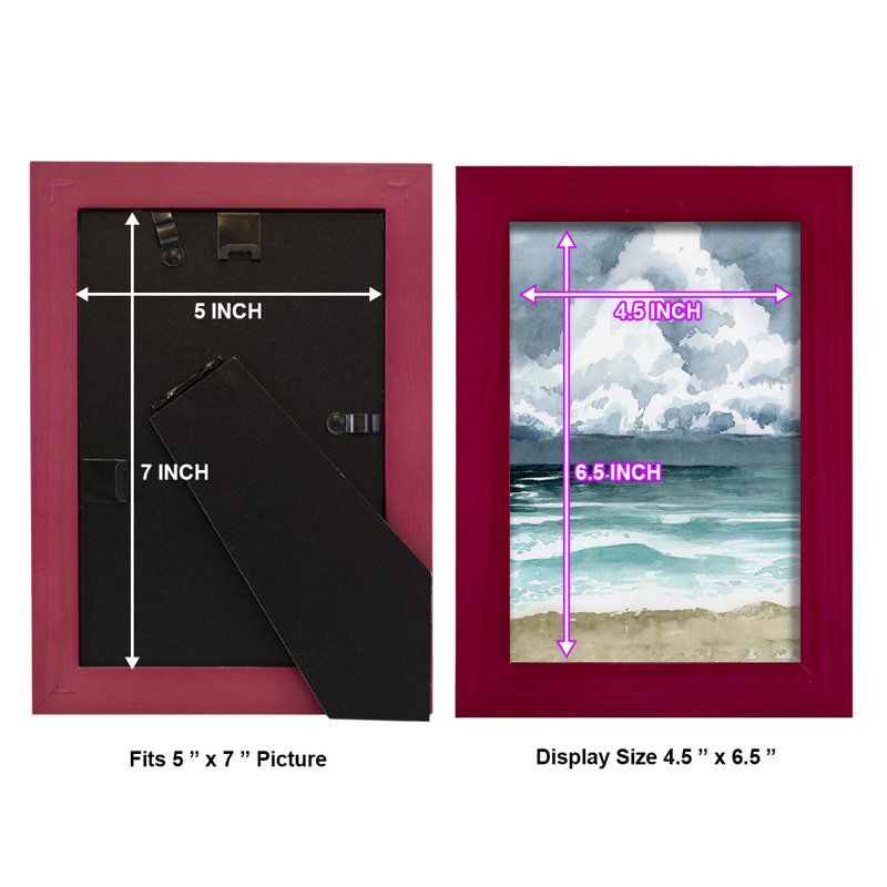 South Beach Storm I - reproduction de cadre photo simple, Rouge, H 6 po x l 4 po x P 1 po