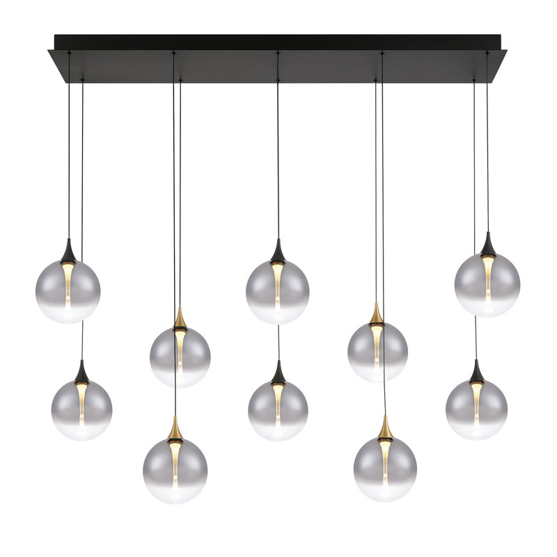 Lustre 47 "Iissa 10L, Or / fumée noire