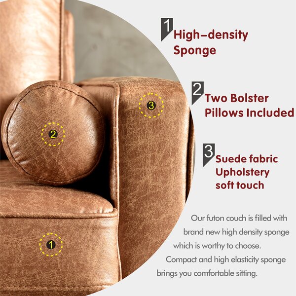 Steelside™ Aisha 69.68'' Vegan Leather Sofa & Reviews | Wayfair