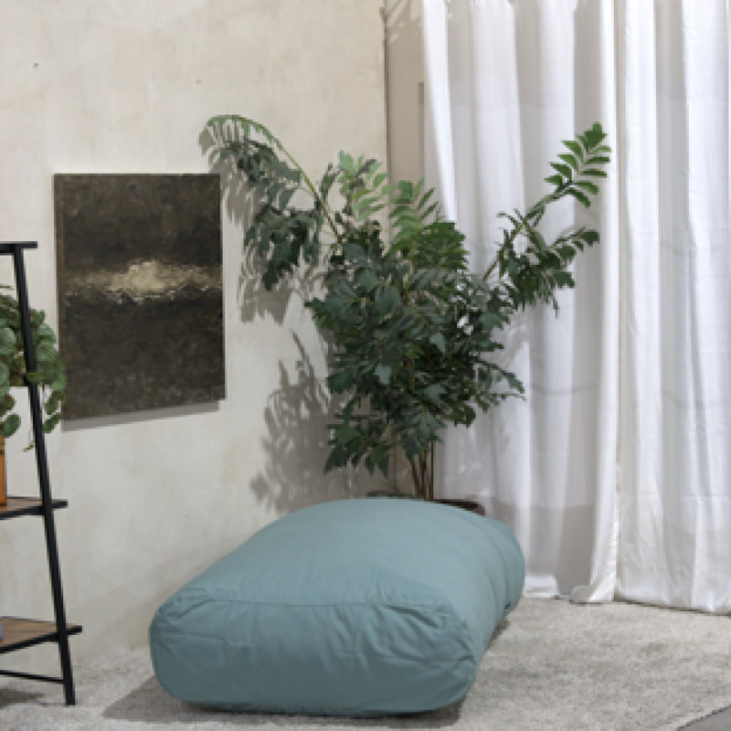 Fauteuil à billes résistant à l'eau, Tissu imperméable bleu sarcelle