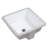 Ruvati 14 x 14 inch Undermount Bathroom Vanity Sink White Square Porcelain Ceramic with Overflow