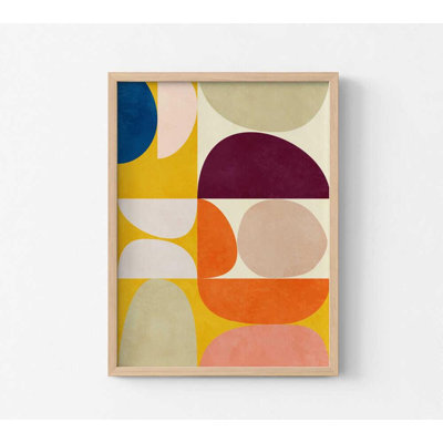 Impression d'art abstrait Bauhaus, blocs de couleur géométrique