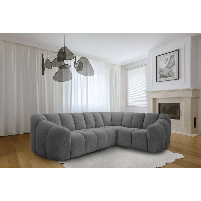 Shell Corner Sofa , Dark Grey, Right Hand Facing