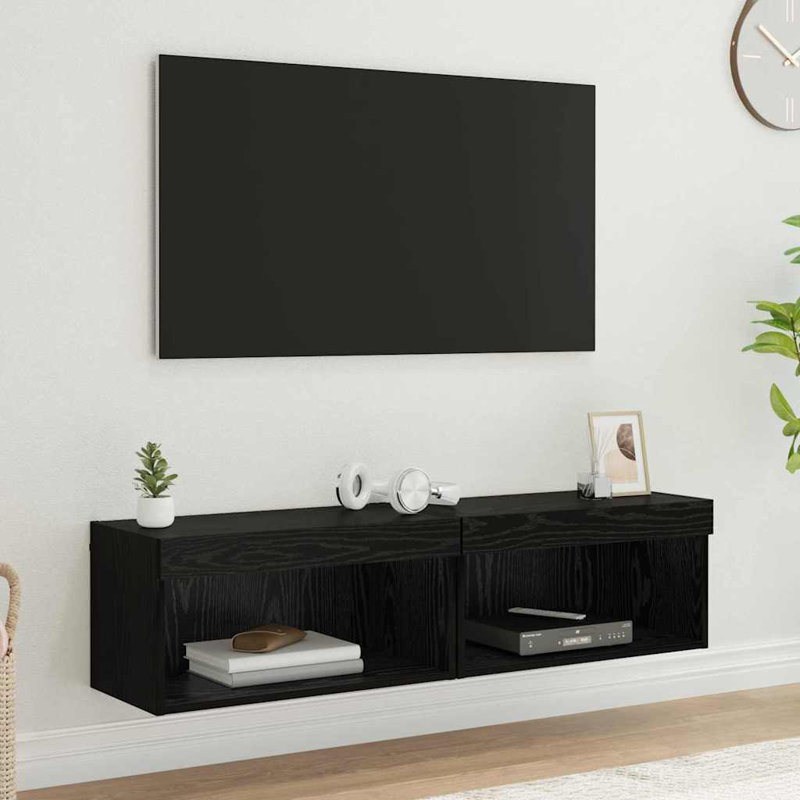 TV Stand for TVs up to 28", Black Oak