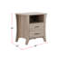Table de chevet 2 tiroirs Seefeldt