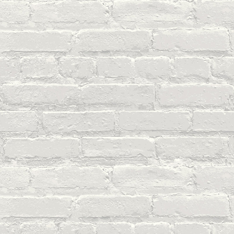 Papier peint peint en brique blanche, Self-adhesive