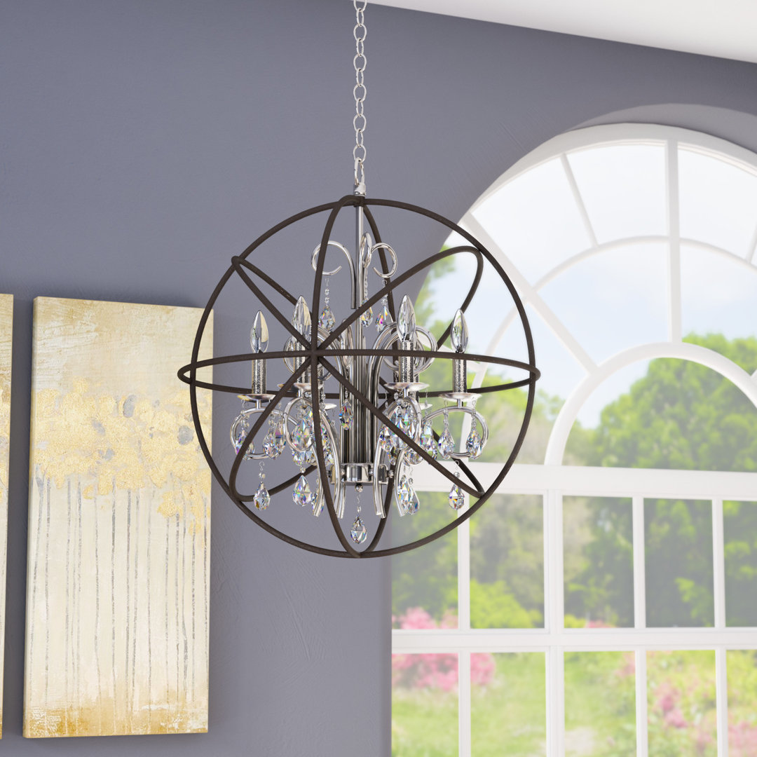 Trishia 6 - Light Dimmable Globe Chandelier Canora Grey 