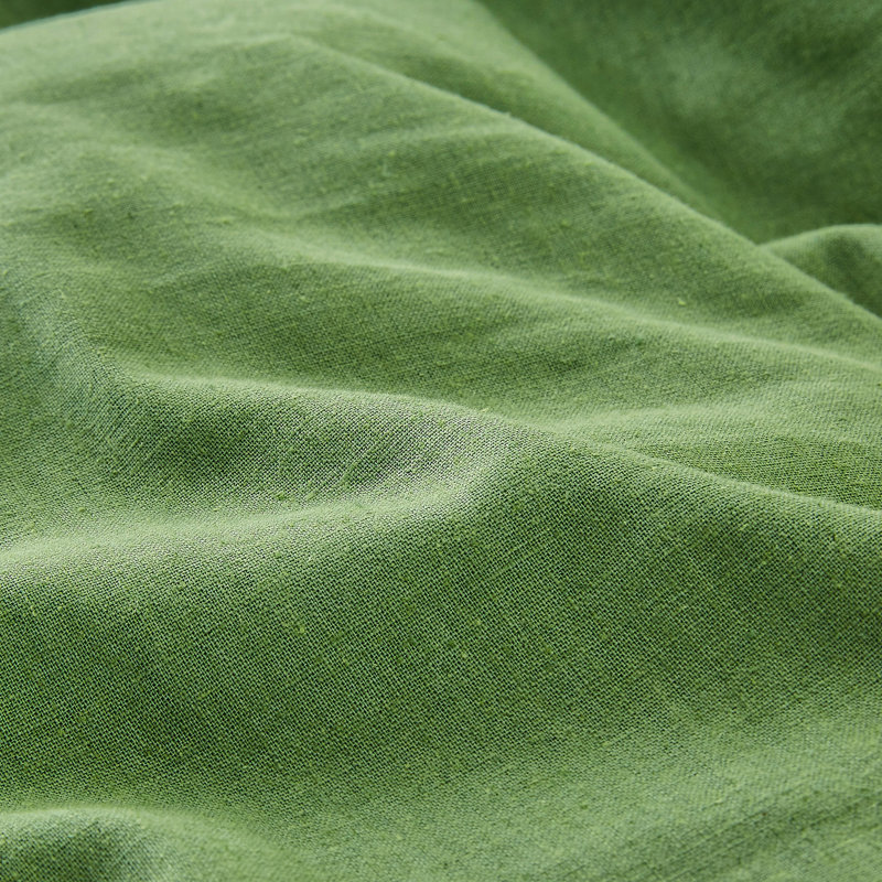 Linen Cotton Flat Sheet(Khaki Green,Full), Khaki Green, Full