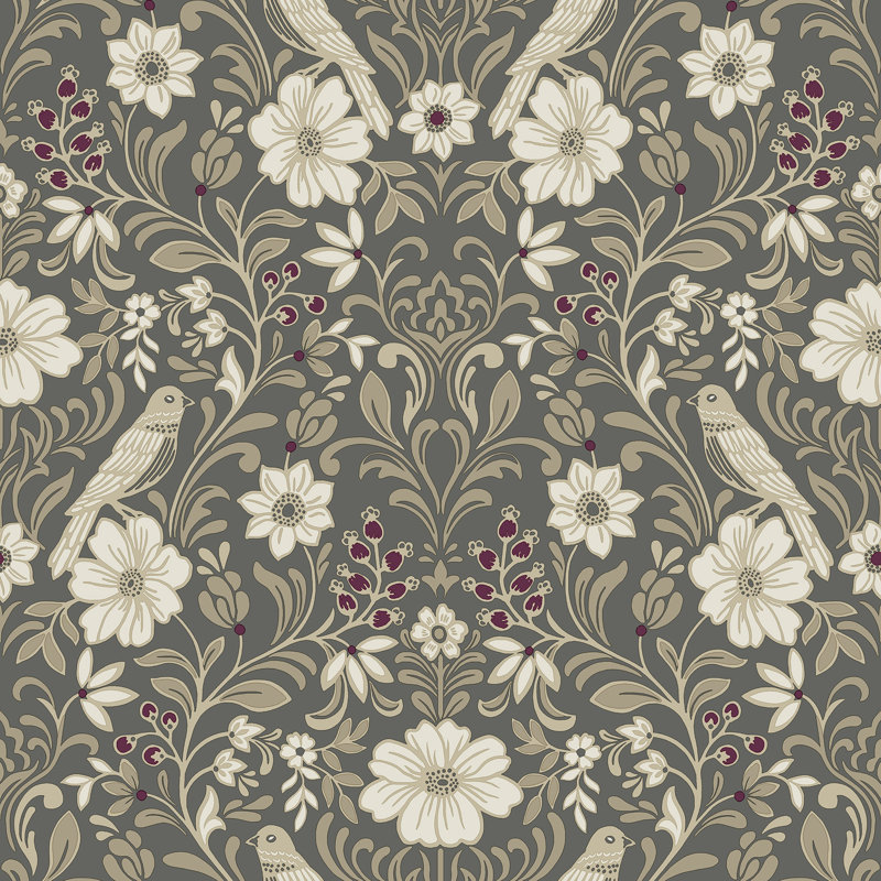 Papier peint Colette, Gris anthracite