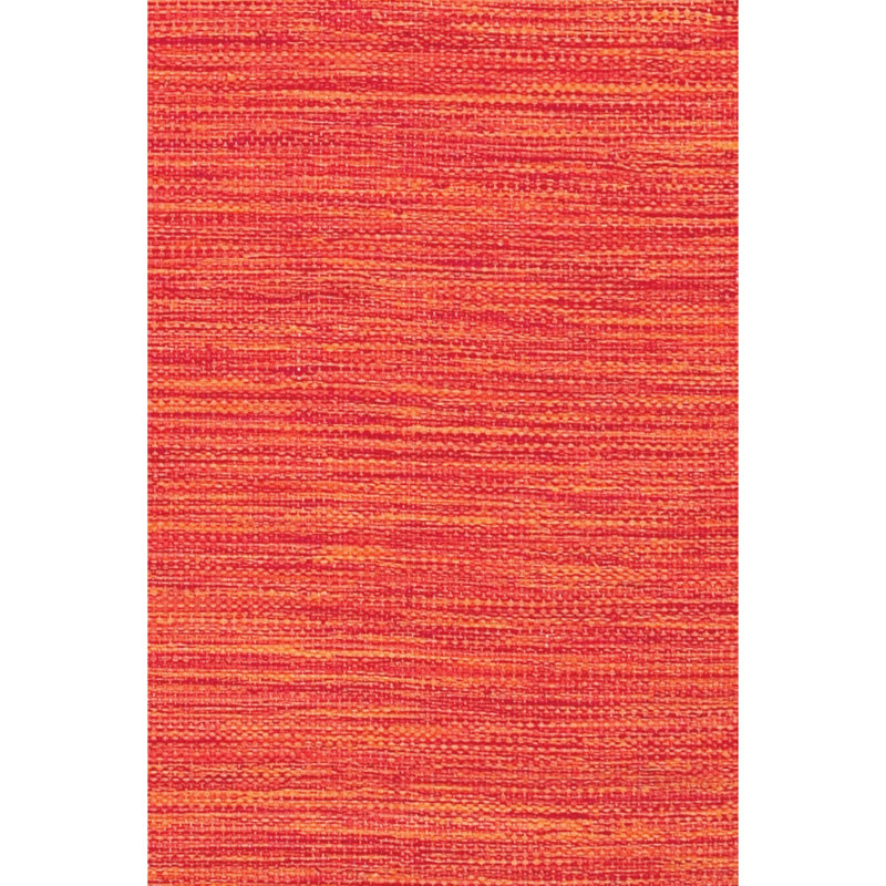 India Hand Loomed Cotton Modern Area Rug in Orange, Rectangle 7'9" x 10'6"