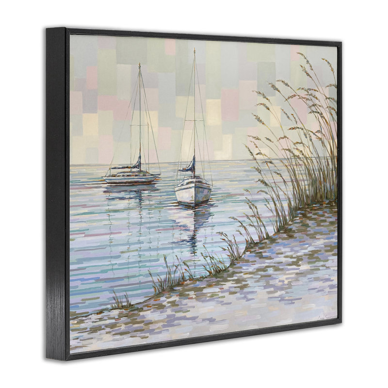 Vue de la Dunes, giclée encadrée, design par Linda Sperruche, H 11 po x l 14 po, Giclée encadrée noir minuit
