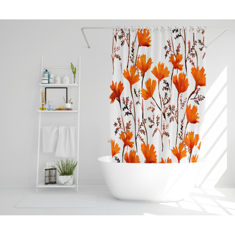 Vannesa Polyester Shower Curtain, 168cm H x 168cm W
