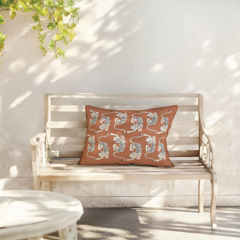 Coussin extérieur Hey Tiger, Terracotta