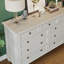 Buffet décoratif moderne en bois massif blanc