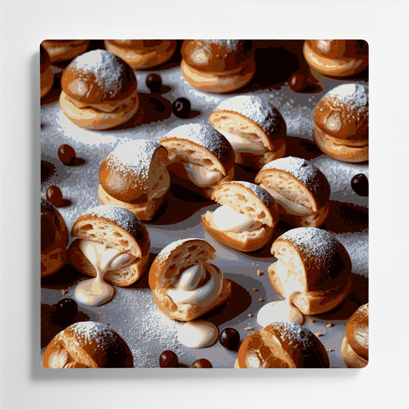 Art mural en métal brun Desserts, H 32 po x l 32 po