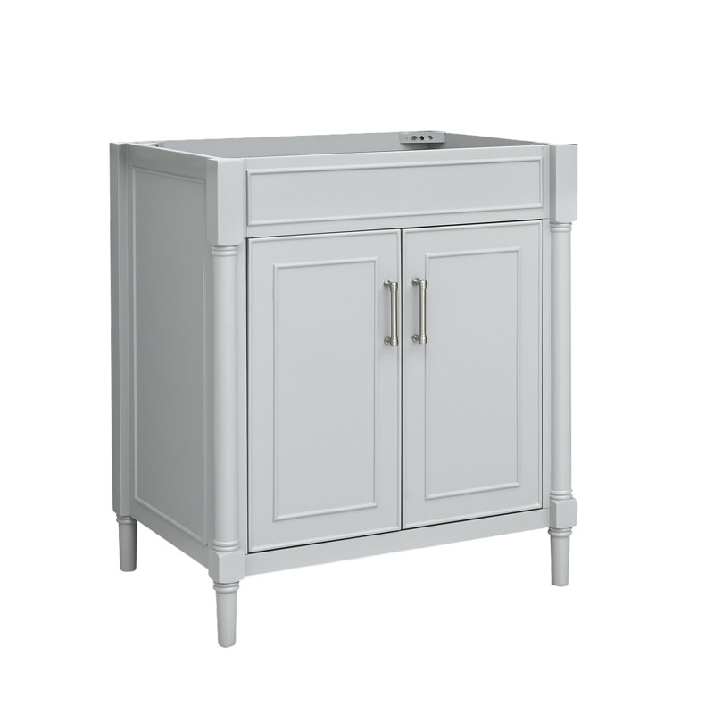 Base de meuble-lavabo simple 30 po Addison seulement, Gris clair