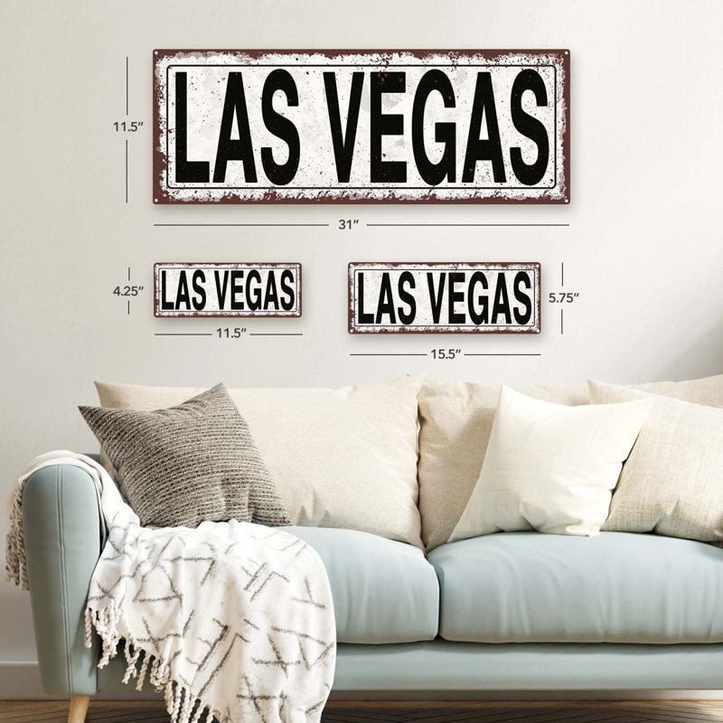 "Panneau de métal vieilli, Las Vegas"