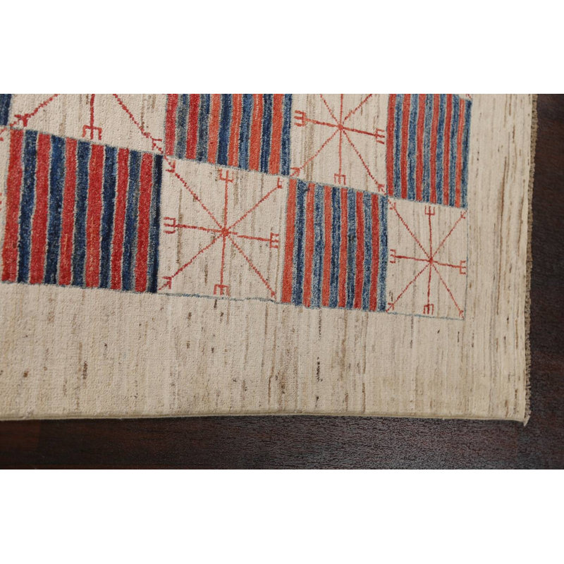 Tapis à carreaux Gabbeh Kashkoli