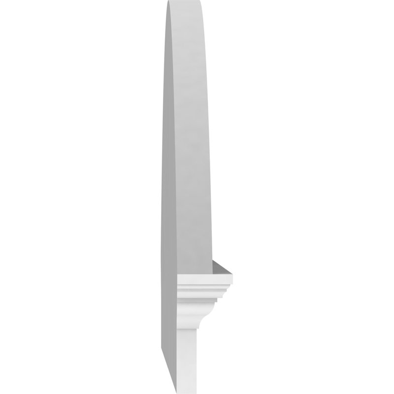 Fronton de combinaison en PVC de qualité architecturale à arche segmentée, H 20 7/8 po x l 56 po x P 2 3/4 po