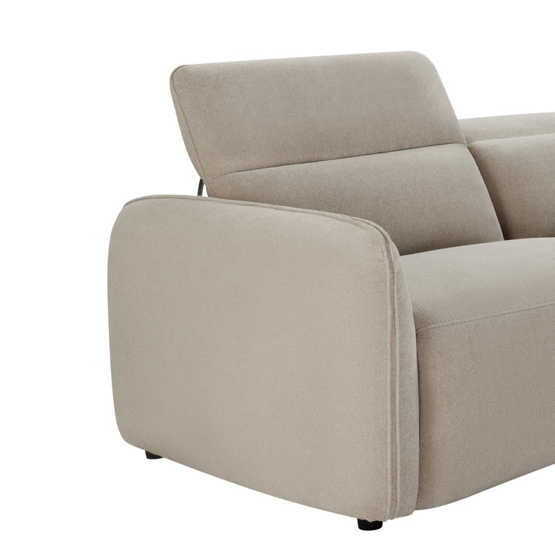 Canapé inclinable rembourré 87,4 po Bayne, Chenille élite sable